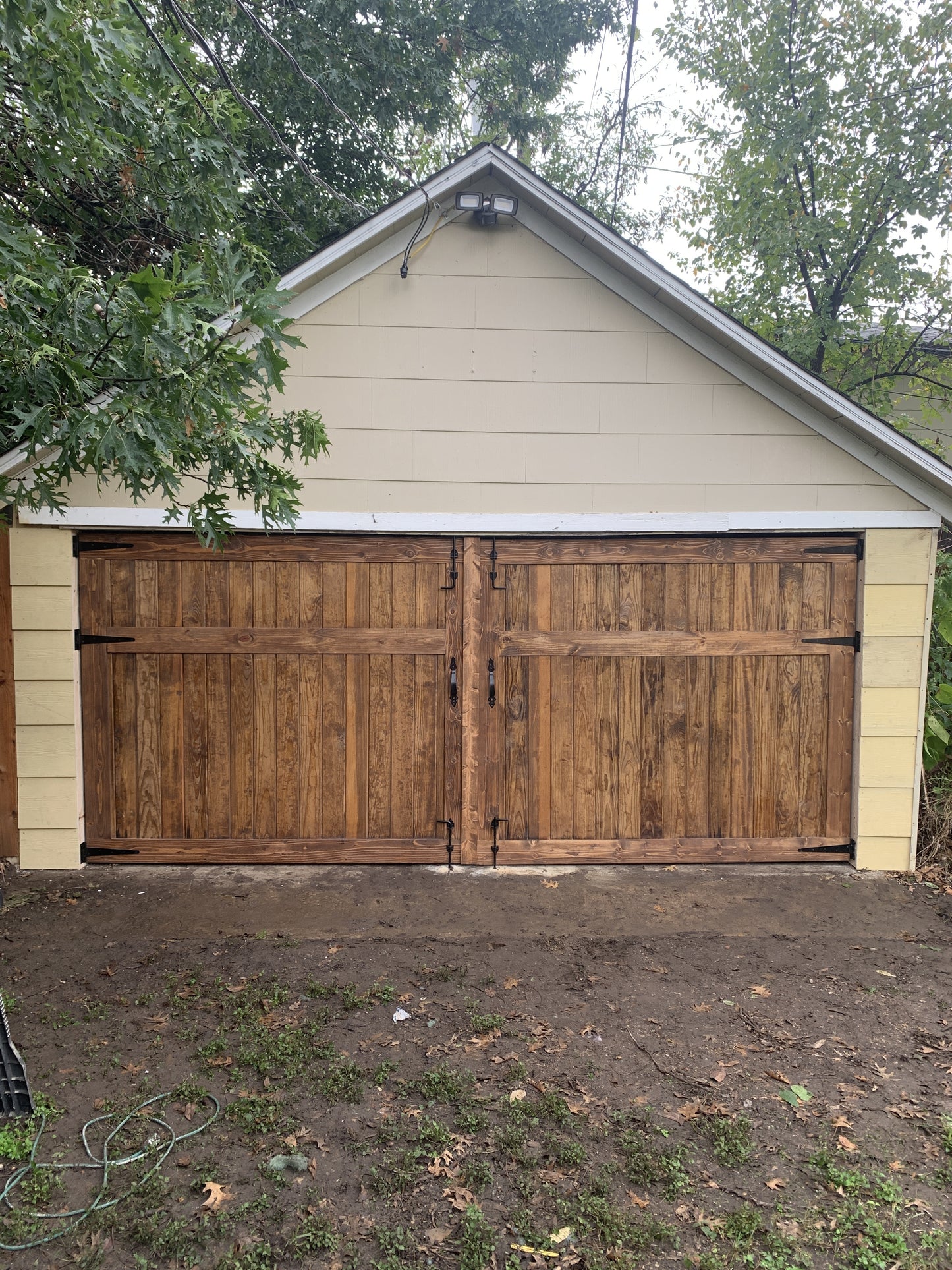 Custom Flat Board Barn Doors with Rustic Hardware