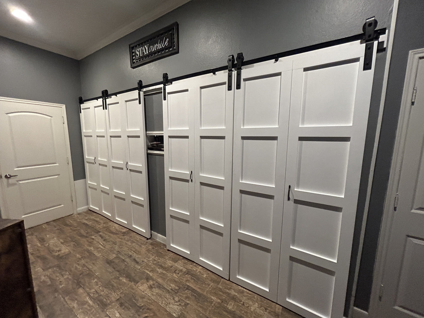 Classic Panel Barn Door System with Sliding Hardware