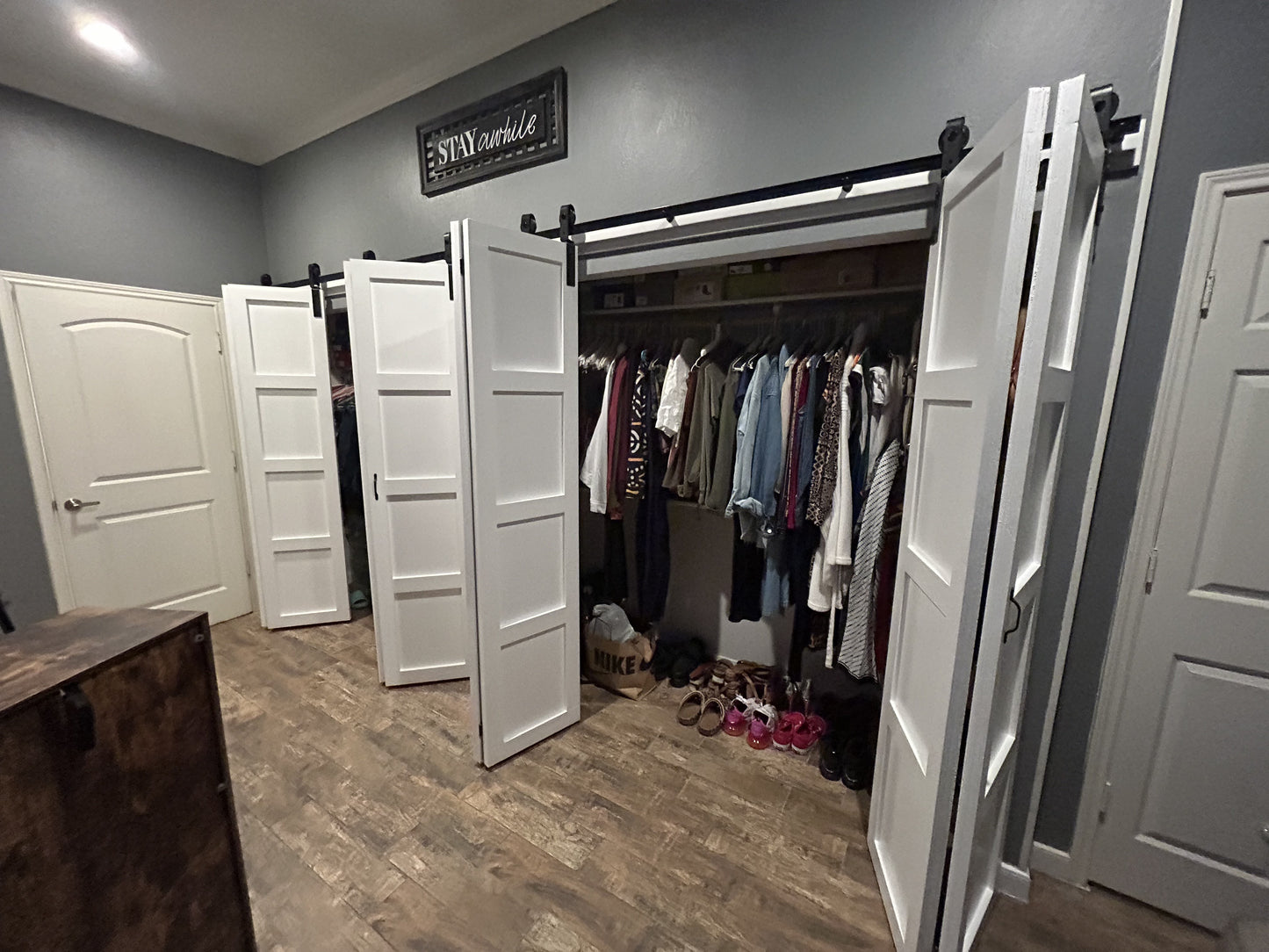Flat Panel Barn Door with Sliding Hardware