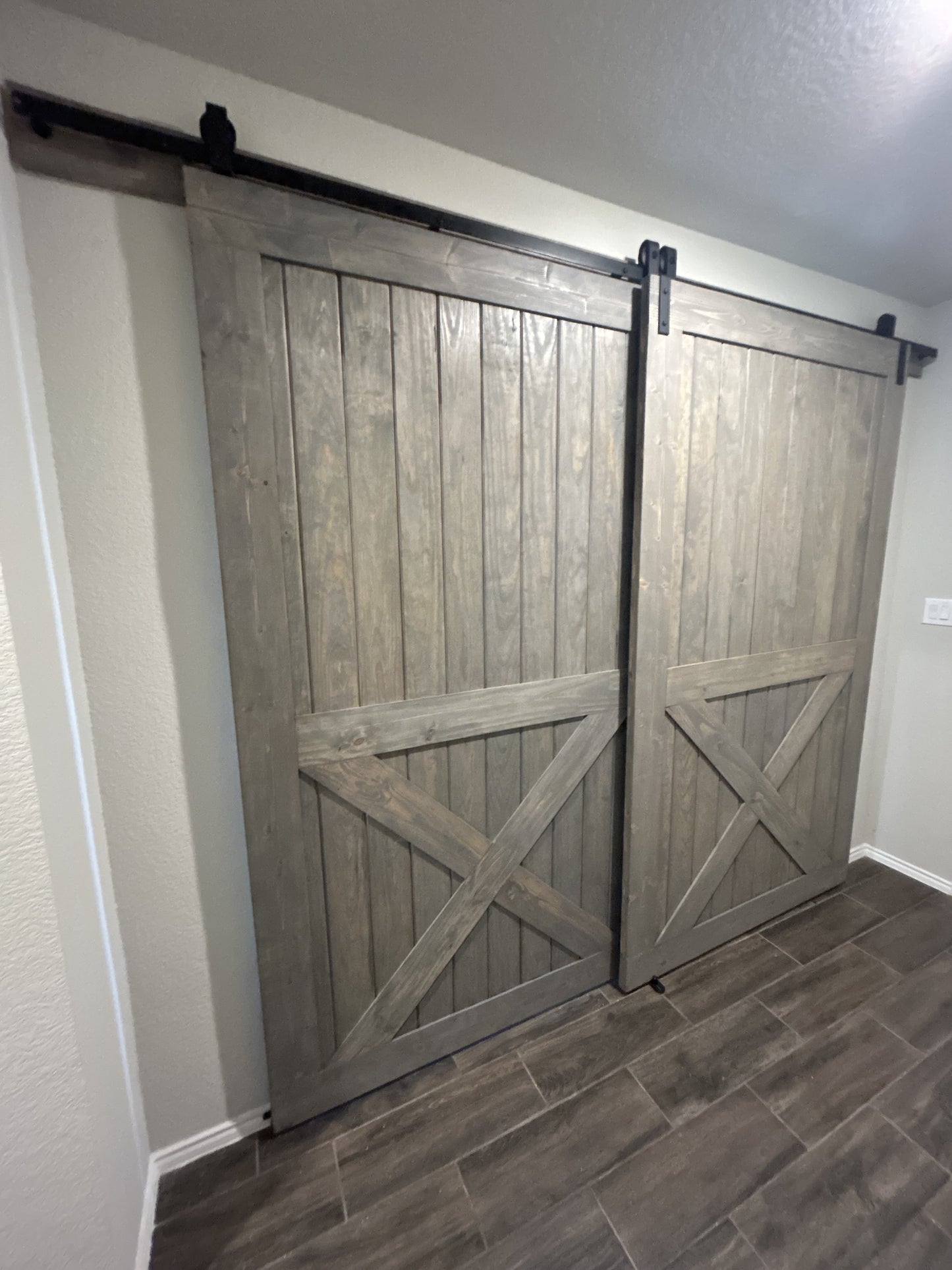 X-Brace Barn Door with Sliding Hardware