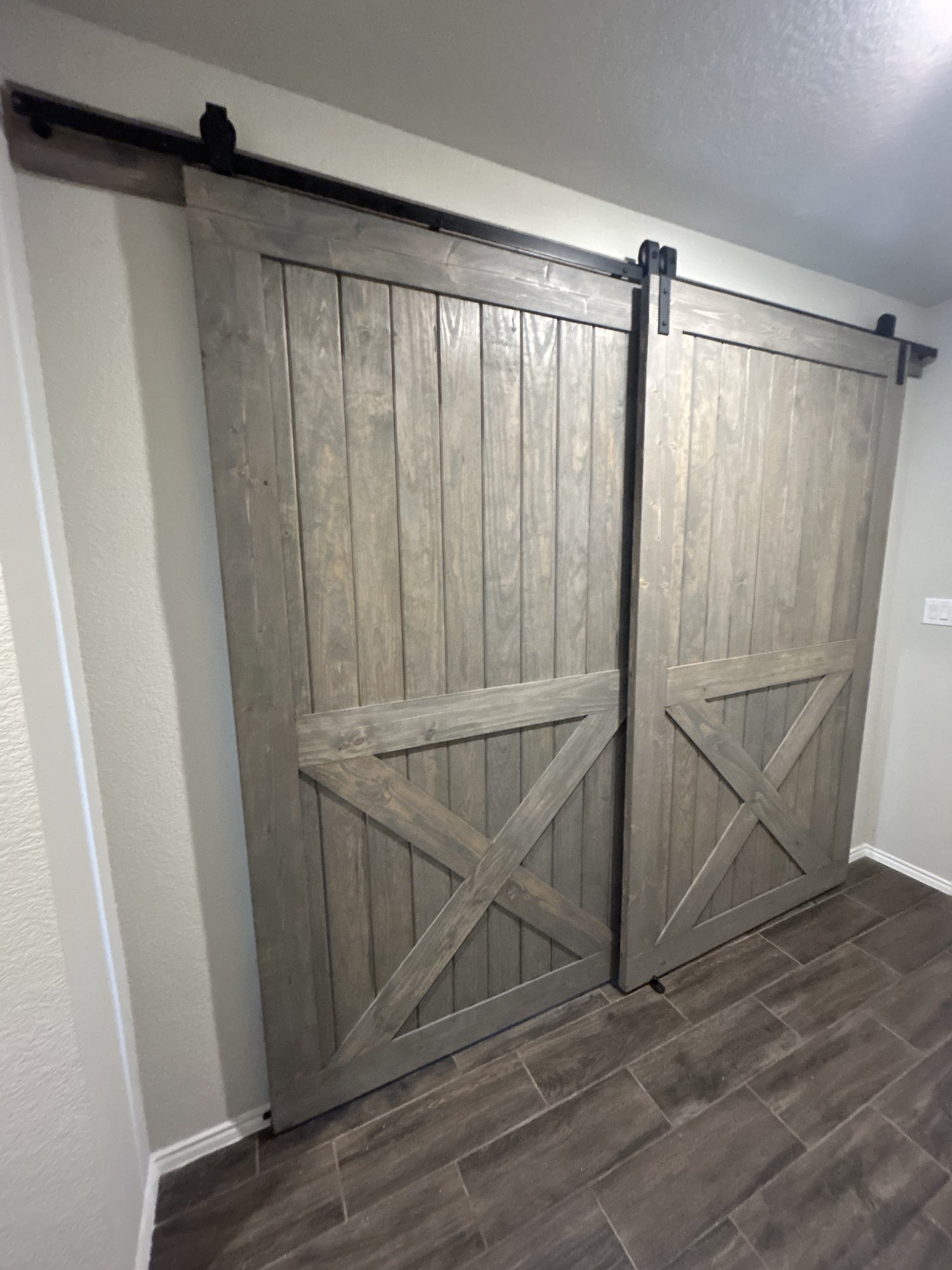 X-Brace Barn Door with Sliding Hardware