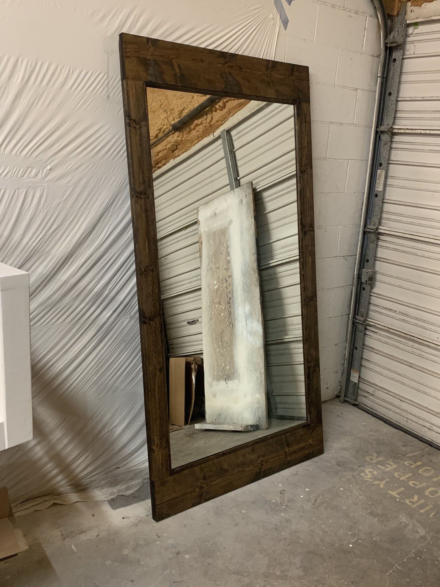Large Wooden Framed Mirror