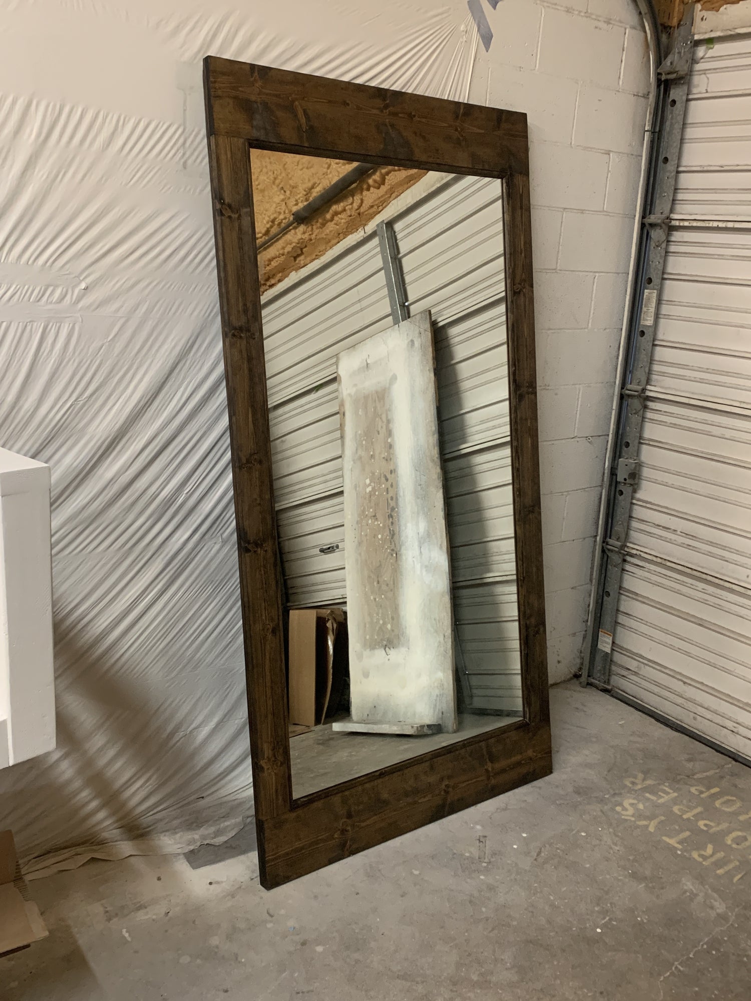 Large Wooden Framed Mirror