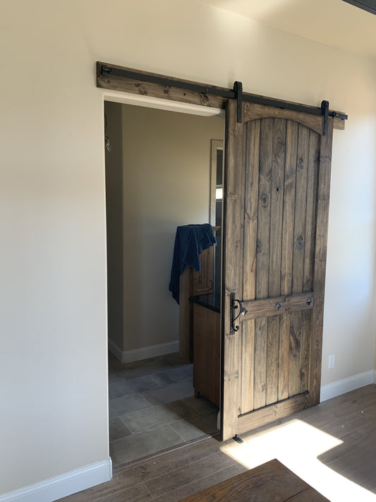 Rustic Barn Door with Iron Hardware