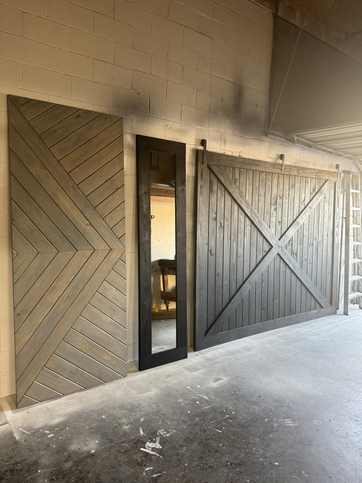 X-Brace Barn Door with Rustic Finish