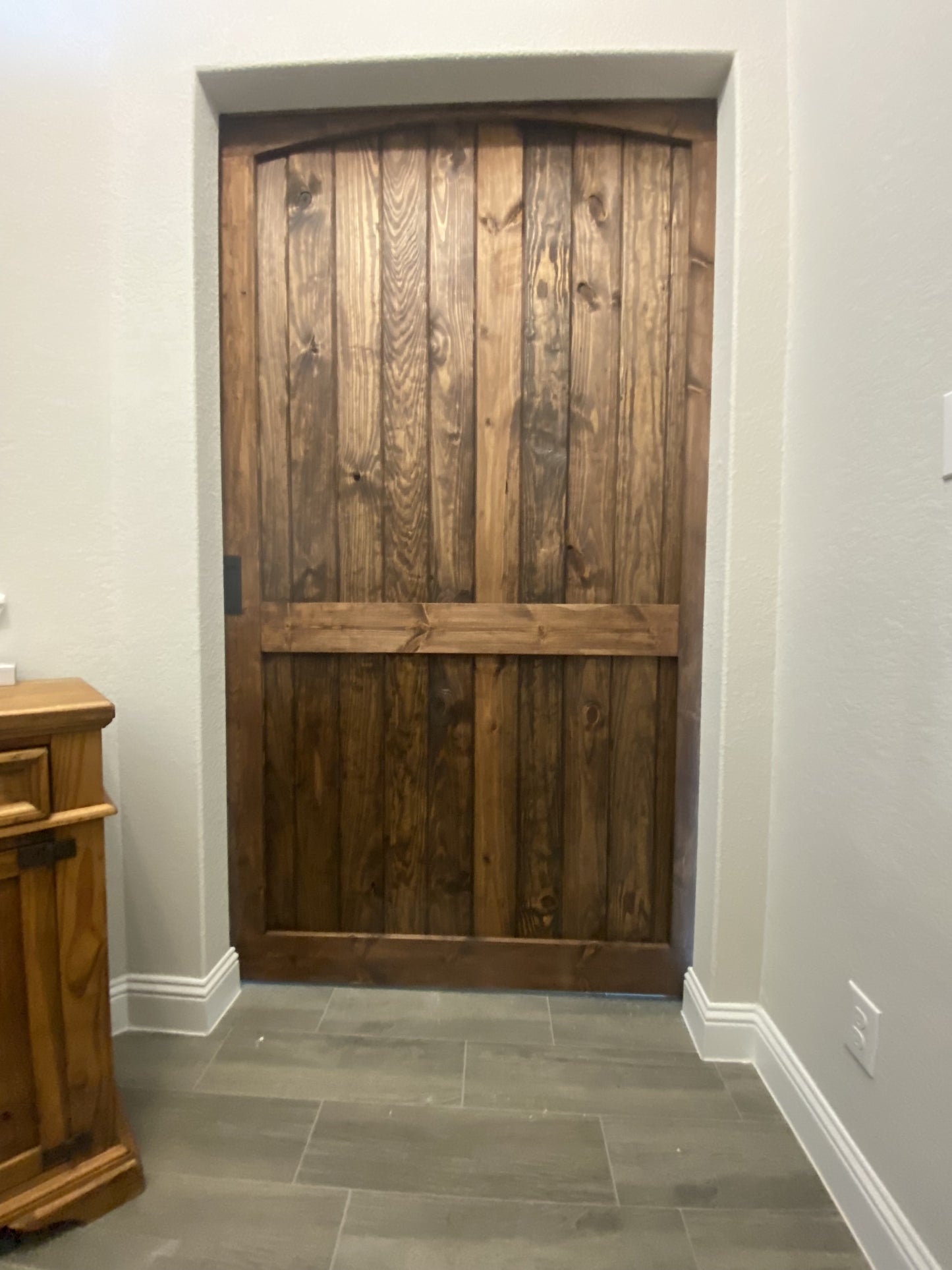 Vertical Slat Solid Wood Rustic Door