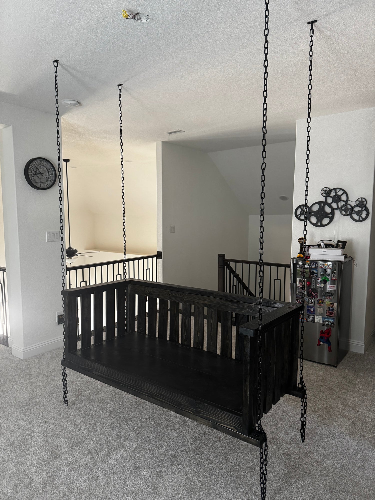 Custom Crib Size Flat Board Porch Swing