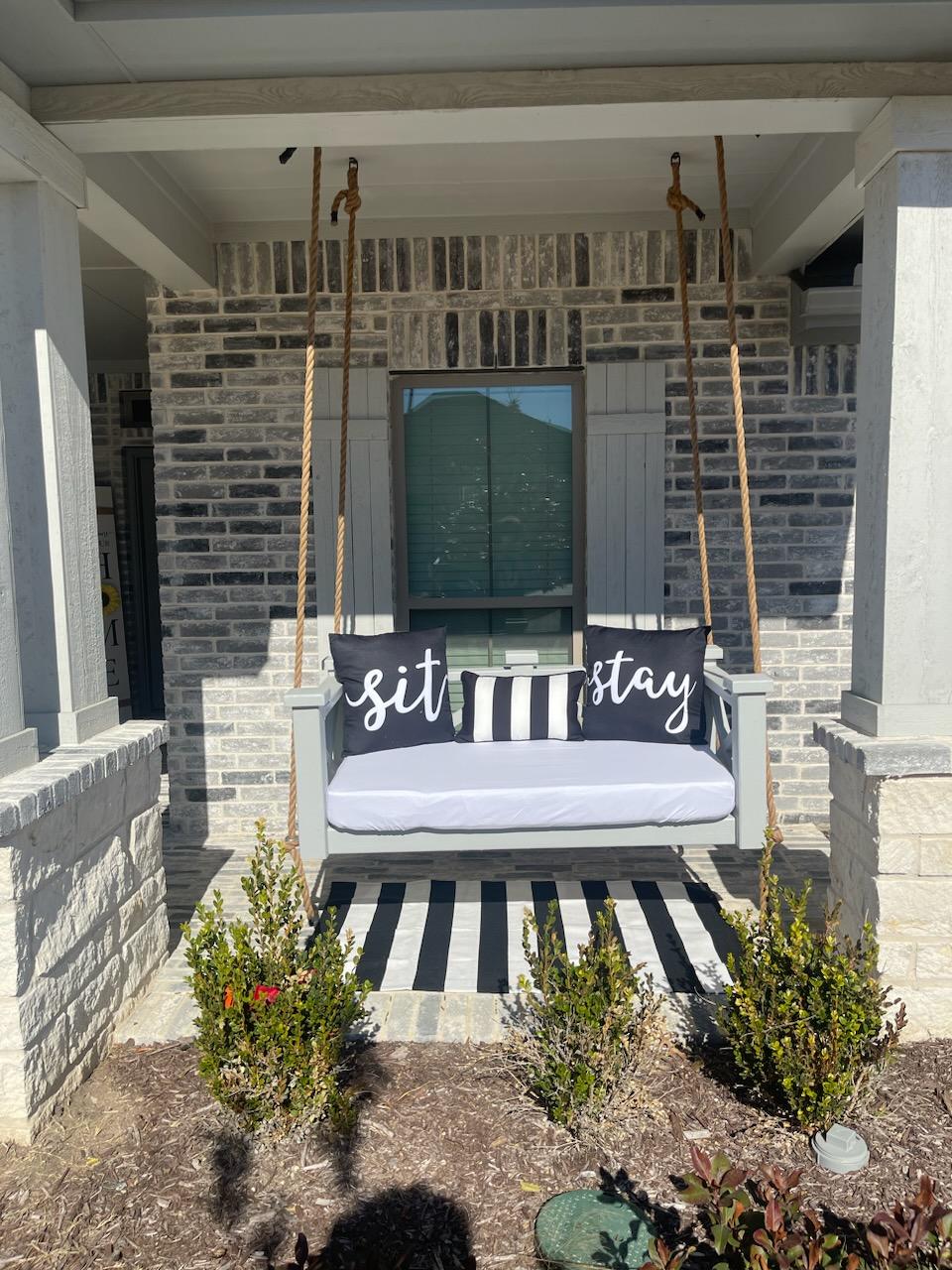 Crib Size Swing with Rope Accents